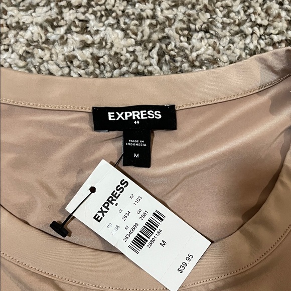 Express Short Sleeve Bodysuit in Beige - Picture 5 of 8